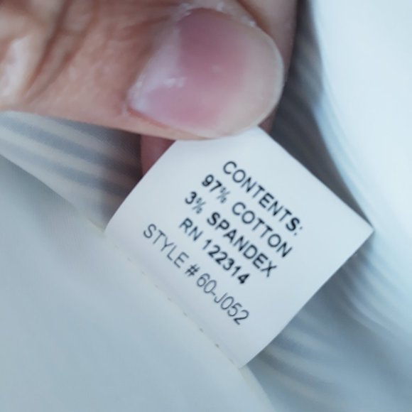 Peace of Cloth Blue White Pinstripe Open Blazer - Picture 10 of 11